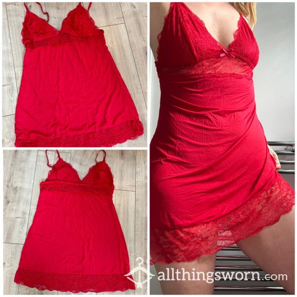 Red S**y Silky Feel Stretchy Nightie ❤️