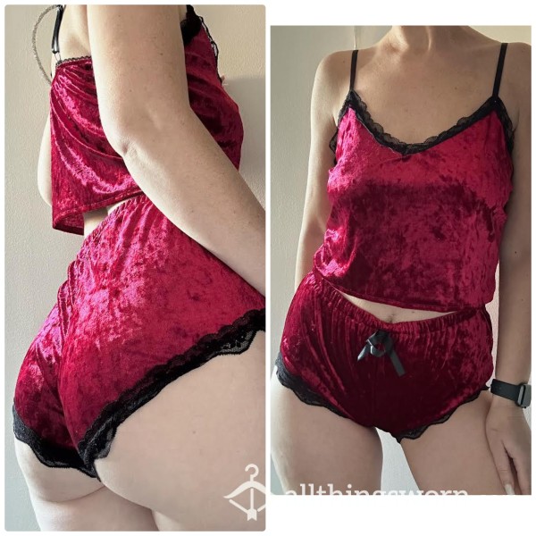 Red Velvet Sleep Set