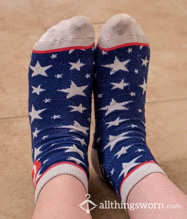 Red, White, And Blue Captain America Socks