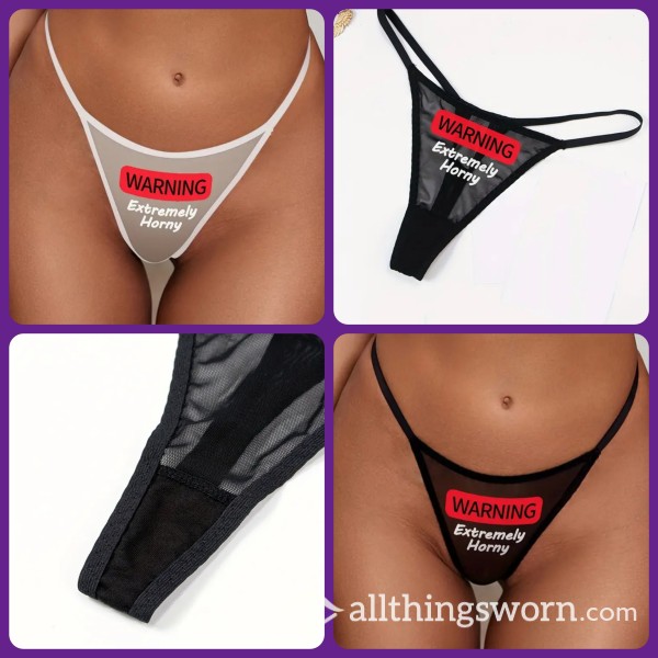 Kinky BLACK & WHITE S**y Thongs, Only 1 Of Each Colour. £10