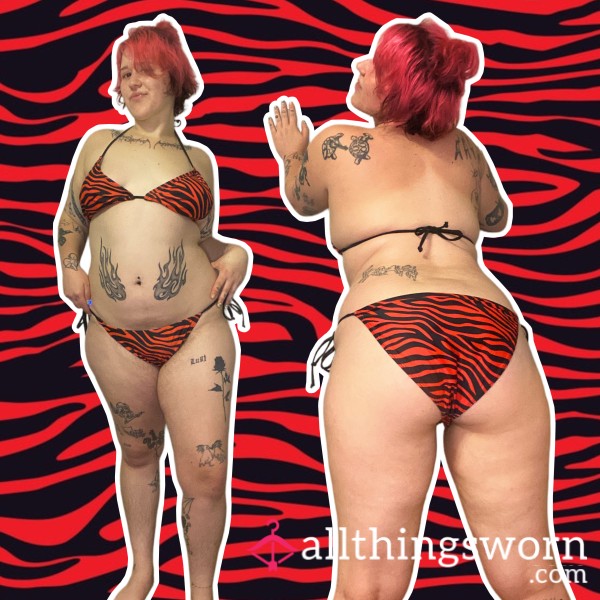 🖤❤️ RED ZEBRA BIKINI ❤️🖤