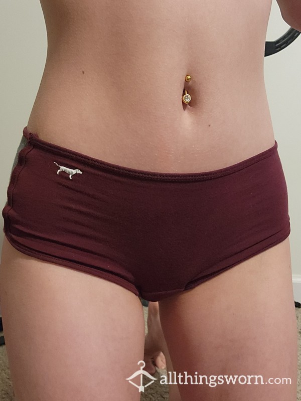 Red/gray Well Worn VS Panties