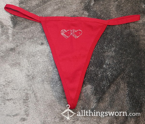 Rhinestone Cotton Gstring