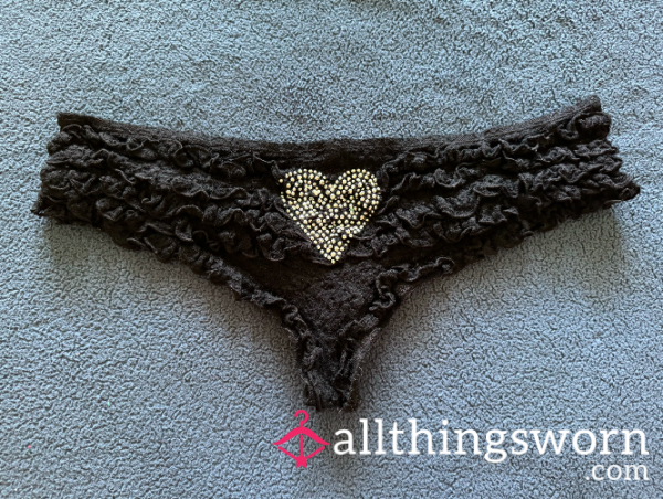 Ruffle Sequin Heart Panties