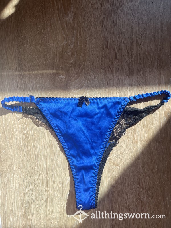 Satin Thong Worn 3 Days