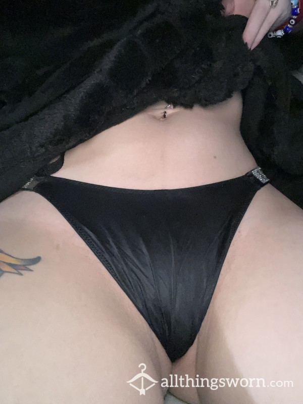 Satin Victoria Secret Thong - C*m Soaked