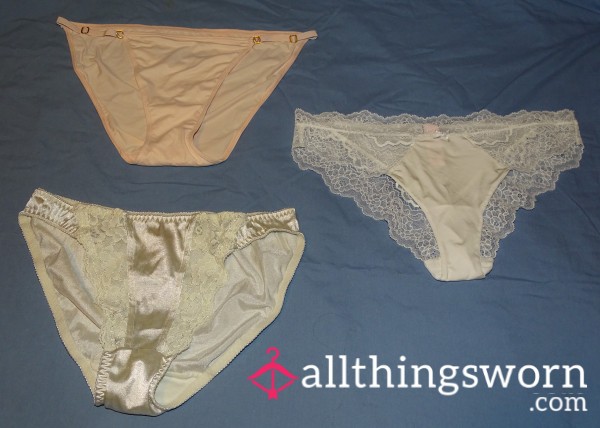 Satiny Panties---Pink, White, Black