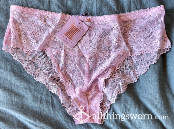 Savage X Fenty: Light Pink, Flor*l Lace Cheeky - 2x