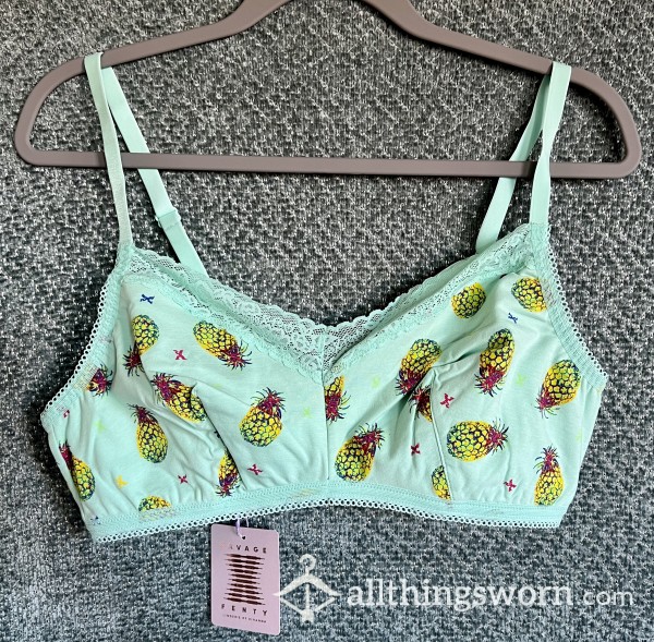 Savage X Fenty: Pineapple Print Cotton Bralette - 2x