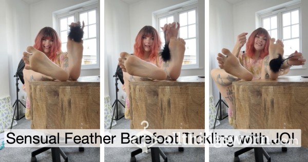 Sensual Feather Barefoot Tickling With JOI