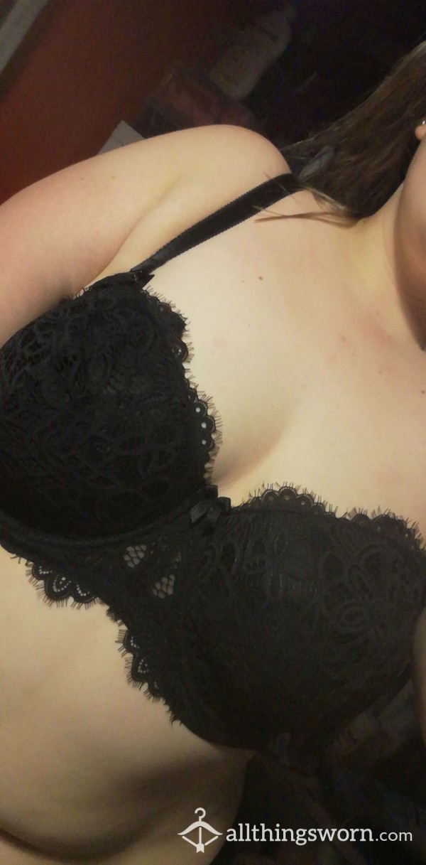 S**y Black Lacey Bra