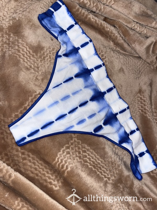 S**y Blue And White Thong