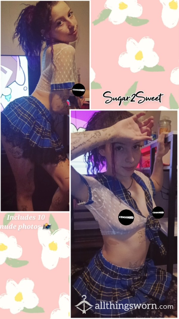 ✨️s**y Blue Schoolgirl Photo Set✨️📸