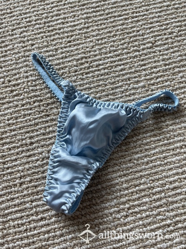 S**y Blue Silky Thong