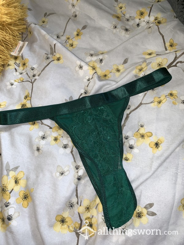 S**y Green Lace Thong