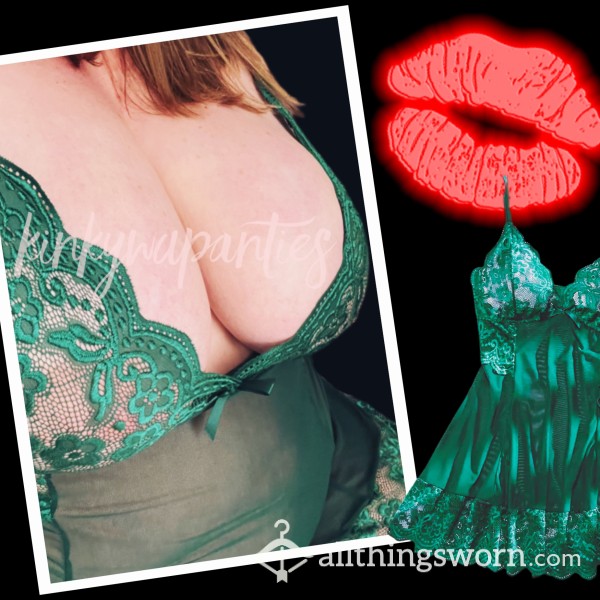 S**y Green Nightie & G-String - Includes Wear, Photo Set & U.S. Shipping