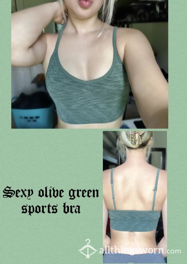 S**y Gym Olive Green Sports Bra 🤗🫶🏻