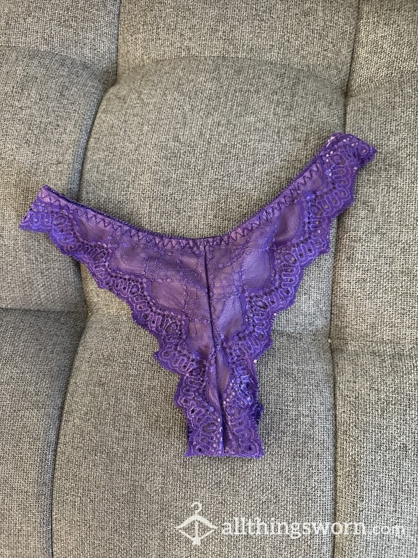 S**y Lace & Satin Lined Panties - WORN