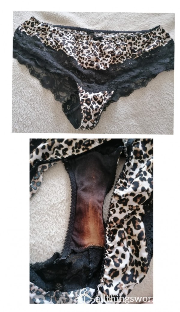 S**y Lacy Leopard Print Knickers