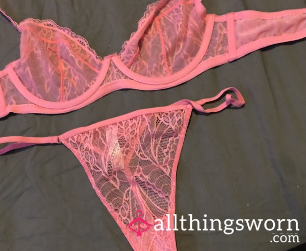 S**y, Pink Matching Bra And Panties