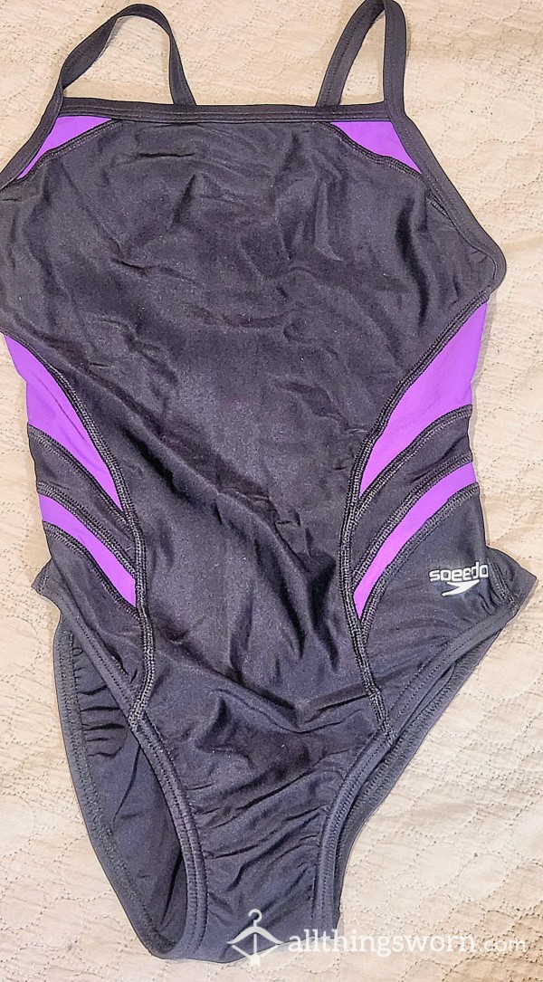 S**y Purple Sp**do Compet*tion Swimsuit