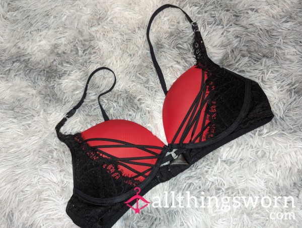 S**y Red & Black Bra ❤️