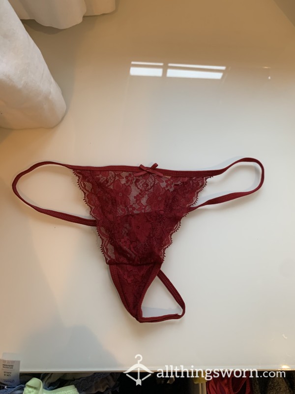 S**y Red Lace Thong