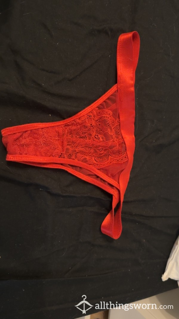 S**y Red Lacy Thong