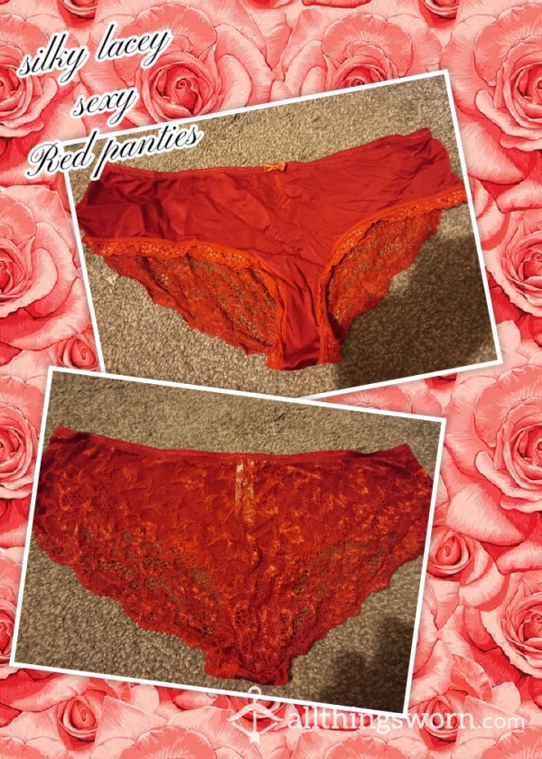 S**y Red, Silky And Lace Panties