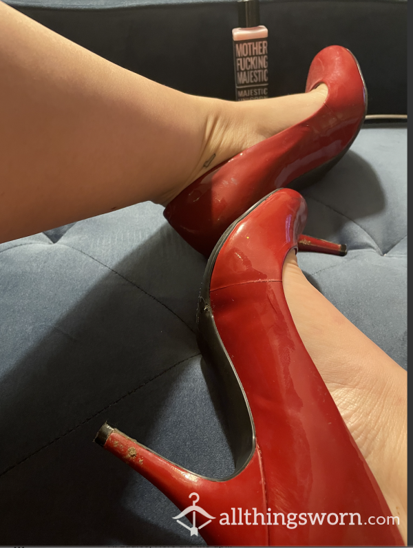 S**y Red, Well-Worn Pumps