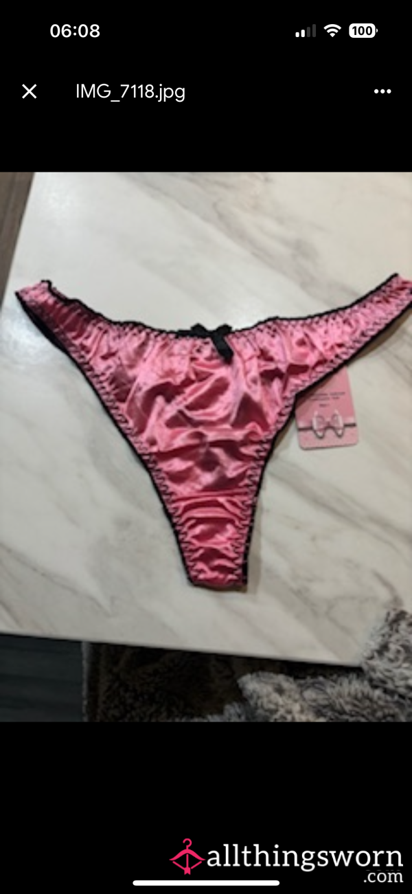 S**y Satin Pink Thong