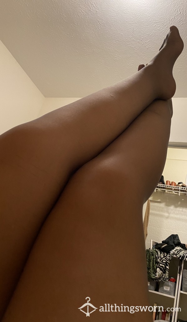 S**y See Through Black Nylon Tights With Wear Photos 📸