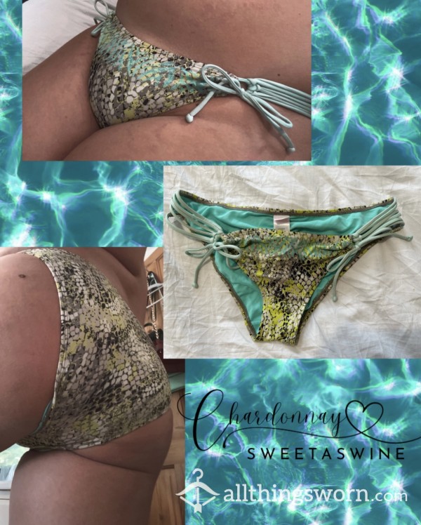 🍷UK 12|🍑s**y Snake-print Bikini Bottoms🐍💦