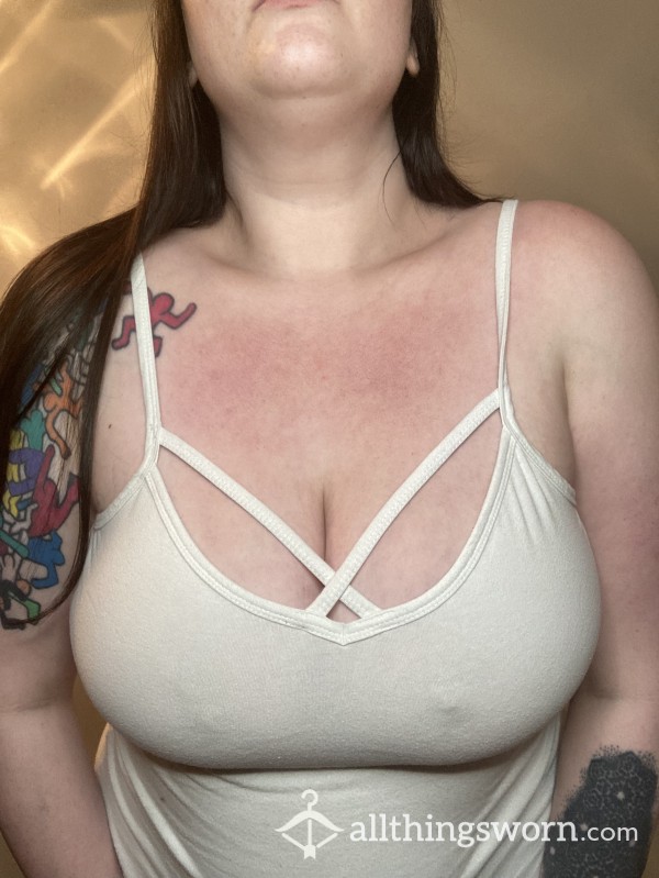 S**y White Cami With Straps