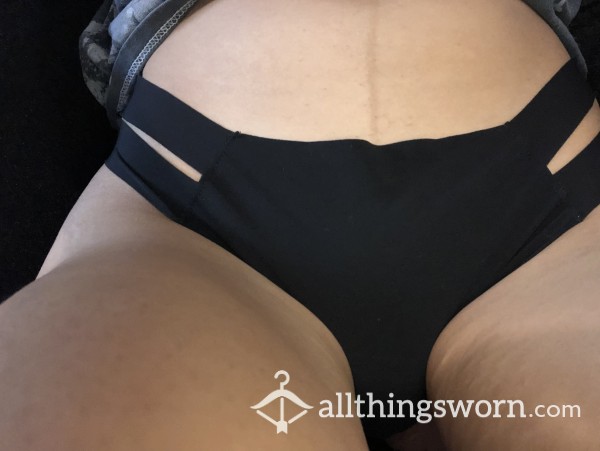 S**y Worn Black Stretchy Thong