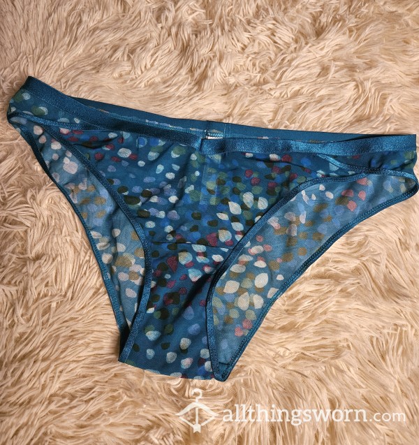 Sheer Blue Polka Dot Panty