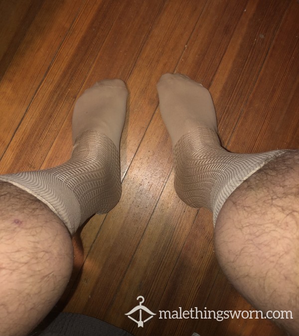 Sheer Gold Dress Socks