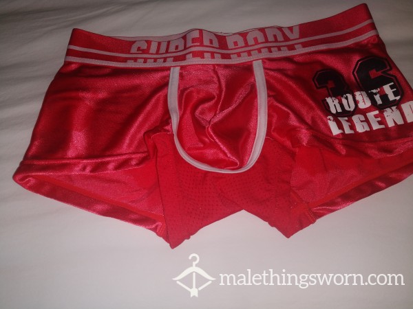 Shiny Red Boy Shorts