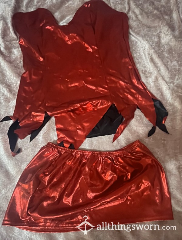 Shiny Red Naughty Devil Set