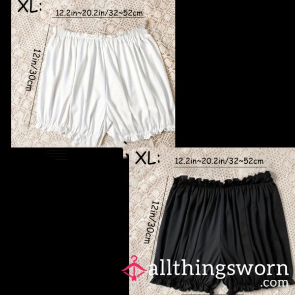 Silky Bloomers, White Or Black, Size XL