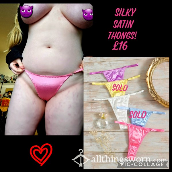 😍💦 Silky & Bright, Satin Panties !! 💦😍