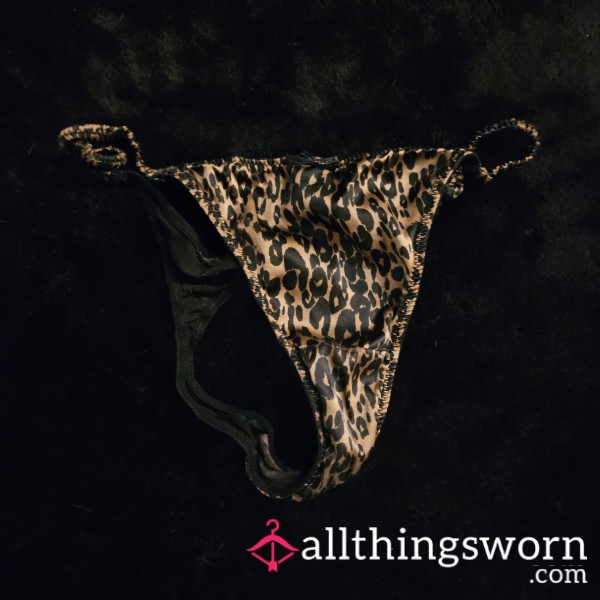 Silky Leopard Thong