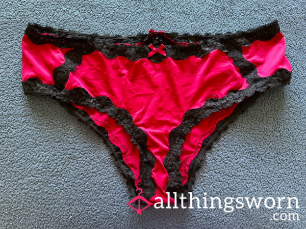 Silky Red Cheeky Panties