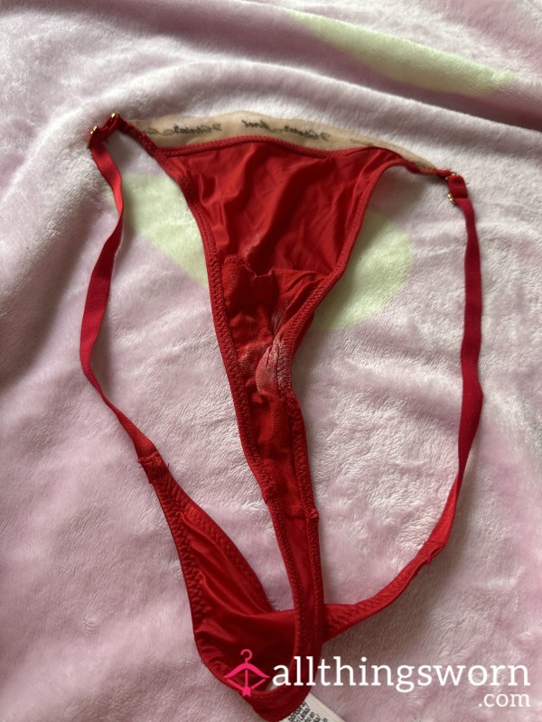 Silky Red Thong That I Twerked And Came In