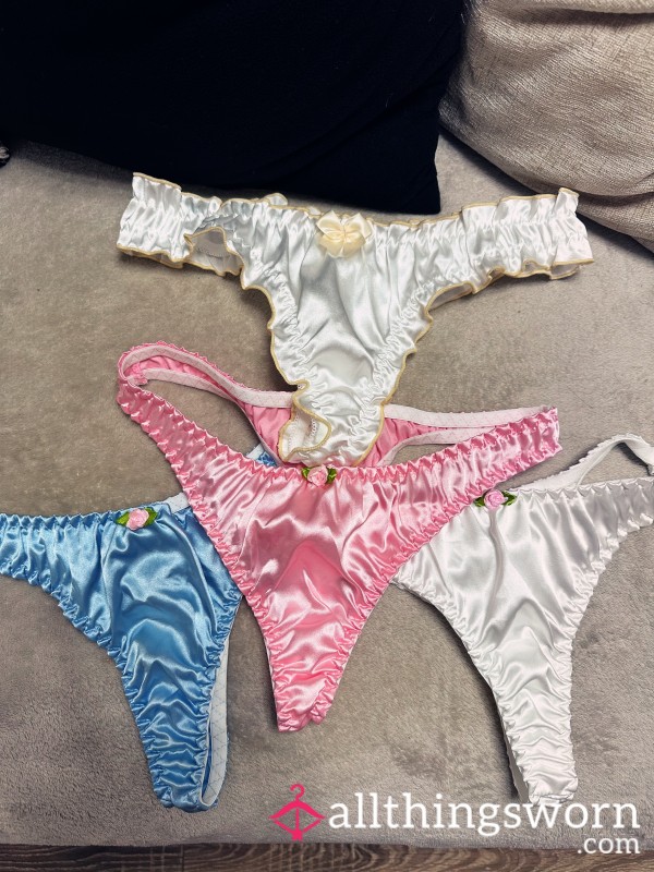 Silky Satin Thongs, Pick A Pair 😛