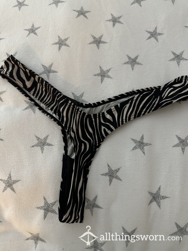 Silky Zebra Thong