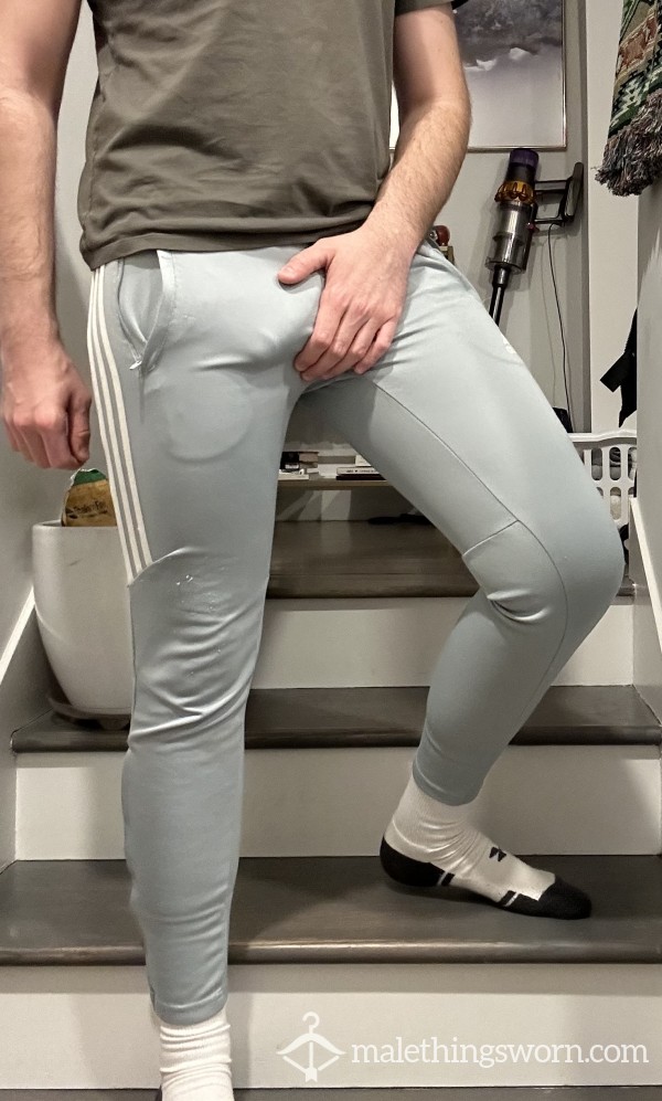 Silver Adidas Joggers - Customizable