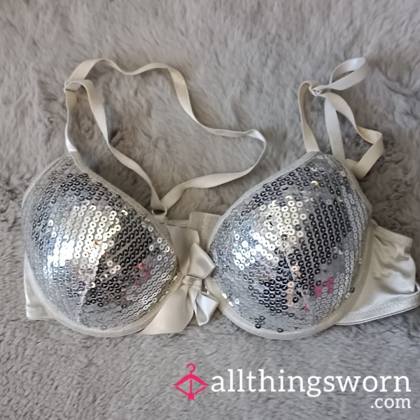 Silver Sequin Bra