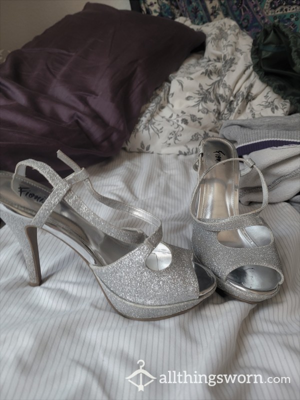 Silver Sparkle Heels