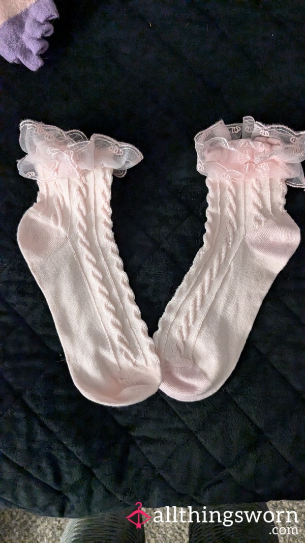 Sissy Pink Ruffle Socks